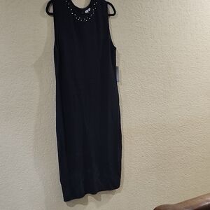 Eva Mendes for New York & Company Black Studded Midi Dress